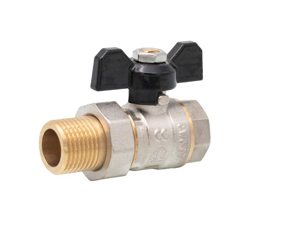 Butterfly type union connection ball valve 1/2