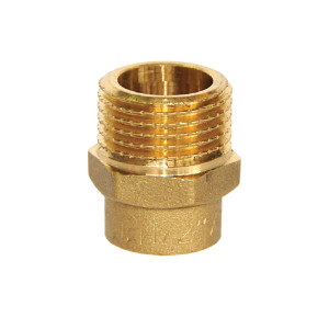 Welding socket male threaded/female copper 22x3/4
