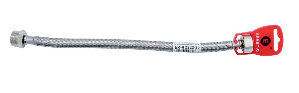 Stainless steel reinforced hose 30cm 1/2