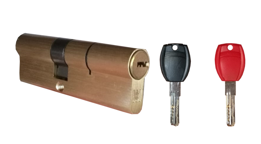 Door lock cylinder 2 temporary key and 5 permanent 85/32.5