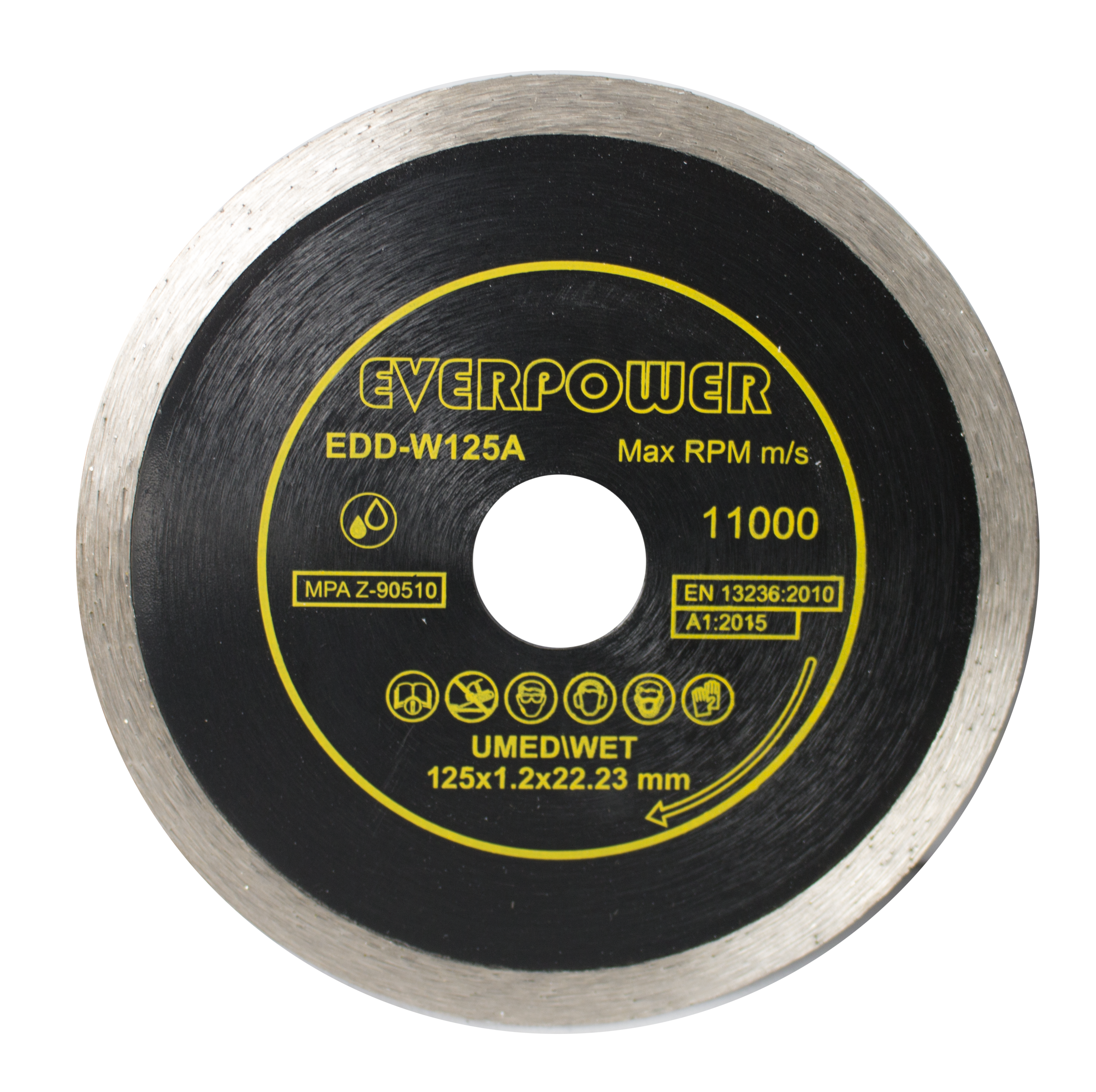 Diamantový kotúč na mokré rezanie 125x1,2x22,23 mm